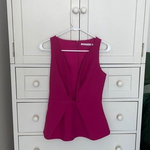 Finders Keepers Pink Plunge Blouse (WORN ONCE)